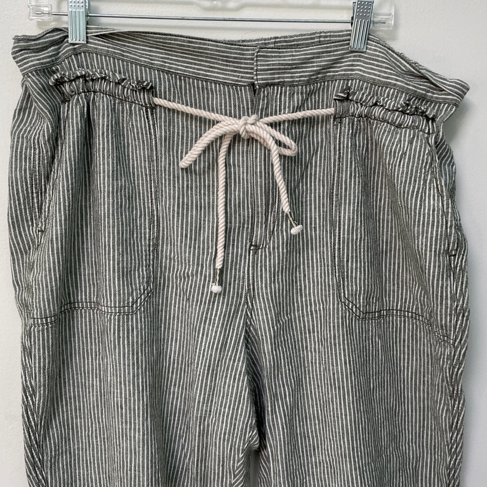 Anthropologie pants Seashore Linen Blend Striped - Picture 12 of 12